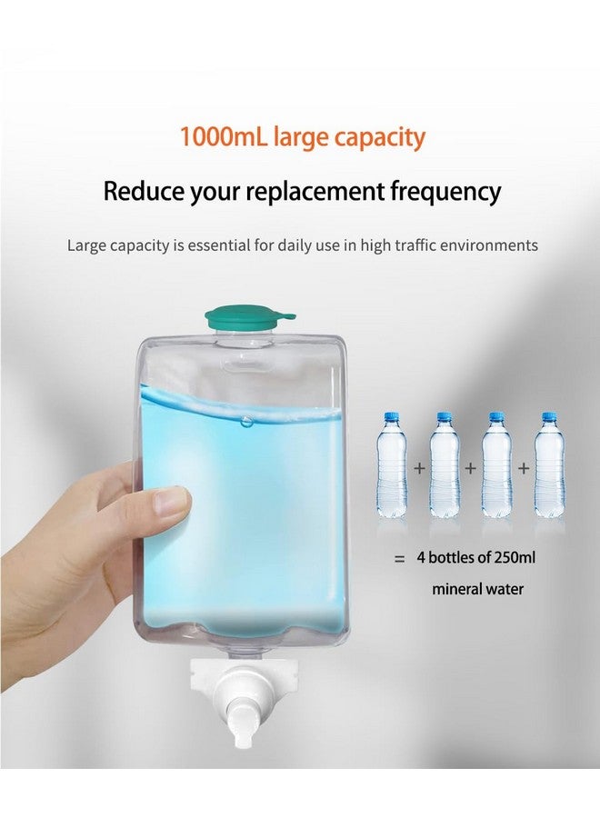 CHUANGDIAN Manual Foam Soap Dispenser, 35oz (1000mL) Commercial Refillable Foaming Soap Dispenser-Transparent Black, CHUANGDIAN - Image 5