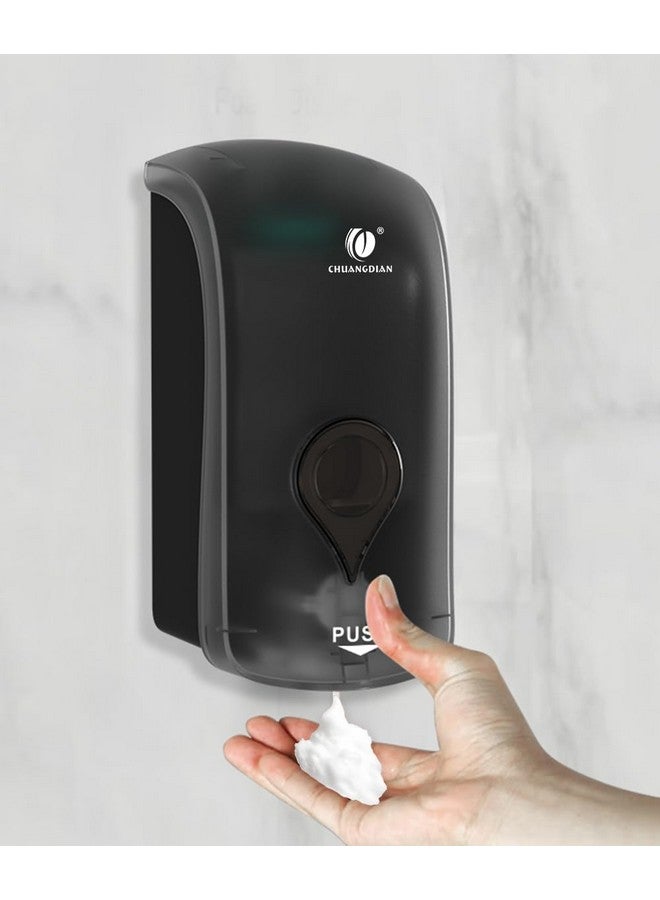 CHUANGDIAN Manual Foam Soap Dispenser, 35oz (1000mL) Commercial Refillable Foaming Soap Dispenser-Transparent Black, CHUANGDIAN - Image 3