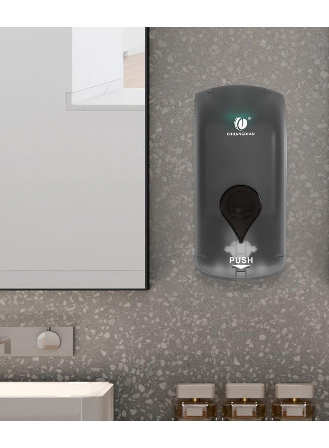 CHUANGDIAN Manual Foam Soap Dispenser, 35oz (1000mL) Commercial Refillable Foaming Soap Dispenser-Transparent Black, CHUANGDIAN - Image 2