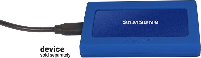 GETGEAR Silicone Bumper for Samsung T7, T7 Touch Portable SSD - 1TB, 2TB, 500GB, USB 3.2, Strong-Shock Absorbing, Slip-Resistant- Blue - Image 5