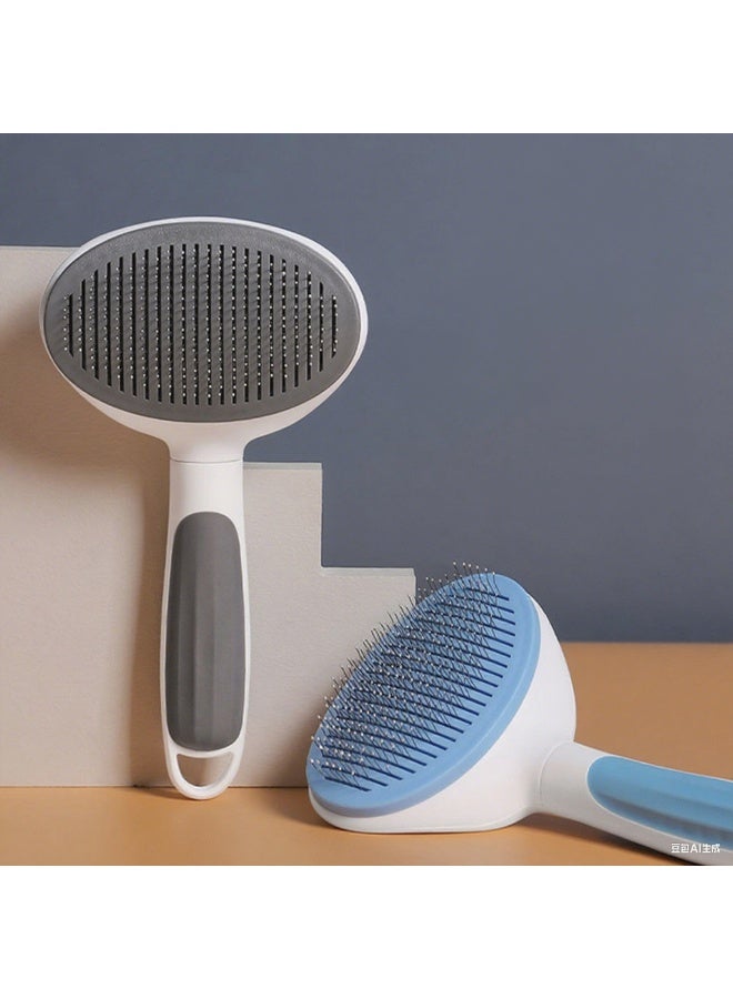 LumiArk Pet Self - Cleaning Grooming Brush - One - Click Hair Removal, Adjustable Needle, for Cats and Dogs - Image 1