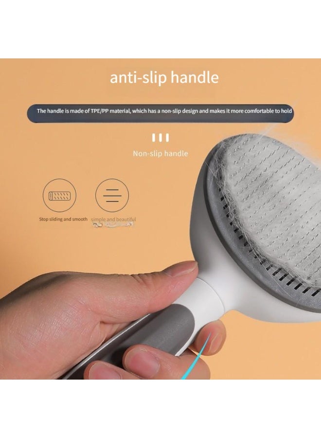 LumiArk Pet Self - Cleaning Grooming Brush - One - Click Hair Removal, Adjustable Needle, for Cats and Dogs - Image 5