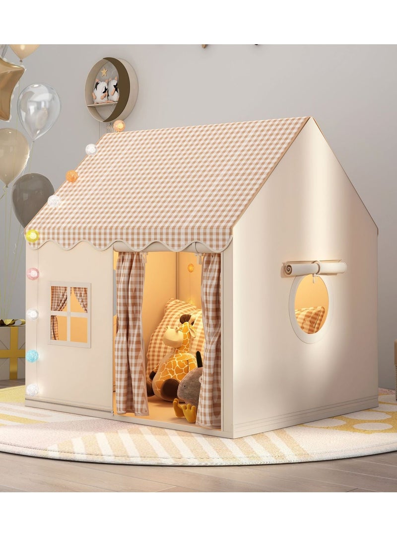 Large Kids Tent Playhouse Basic Mat with Star Lights, Kids Play Tent Indoor & Outdoor, Washable Teepee Tent for Boys & Girls, Play House for Toddler - Image 1