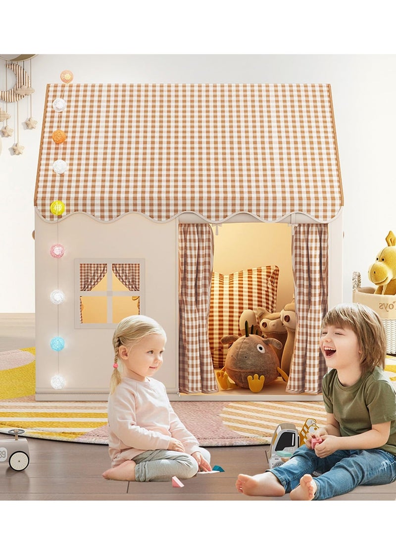 Large Kids Tent Playhouse Basic Mat with Star Lights, Kids Play Tent Indoor & Outdoor, Washable Teepee Tent for Boys & Girls, Play House for Toddler - Image 2