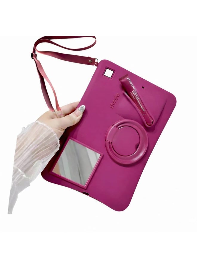 rhode 3D Lipstick Make-up Silicone Case For iPad 10.2 Inch iPad 9th Generation 2021/8th Gen 2020/7th Gen 2019 (lip Gloss + Rope included) - Image 1