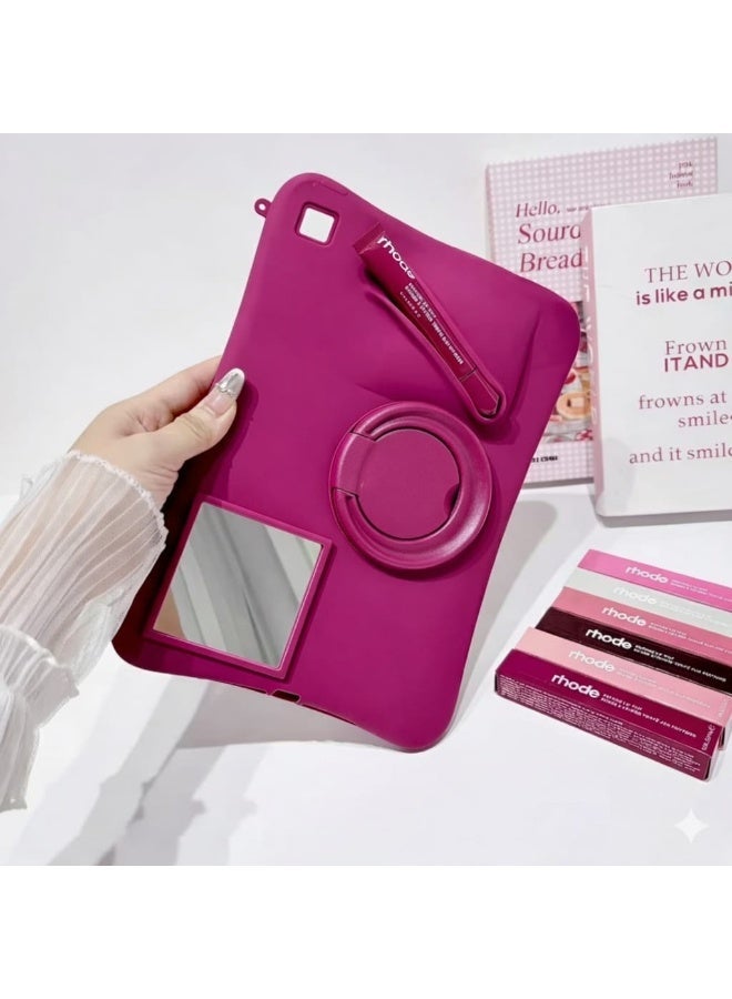 rhode 3D Lipstick Make-up Silicone Case For iPad 10.2 Inch iPad 9th Generation 2021/8th Gen 2020/7th Gen 2019 (lip Gloss + Rope included) - Image 2