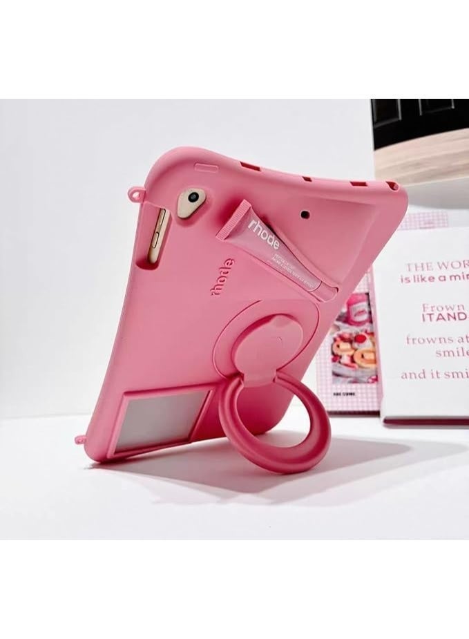 rhode 3D Lipstick Make-up Silicone Case For iPad 10.2 Inch iPad 9th Generation 2021/8th Gen 2020/7th Gen 2019 (lip Gloss + Rope included) - Image 5