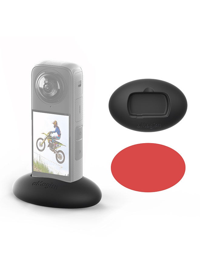 aMagisn Non-slip Silicone Desktop Mount Stand Base Car Mount Replacement for Insta360 X4 Accessories  - Image 1