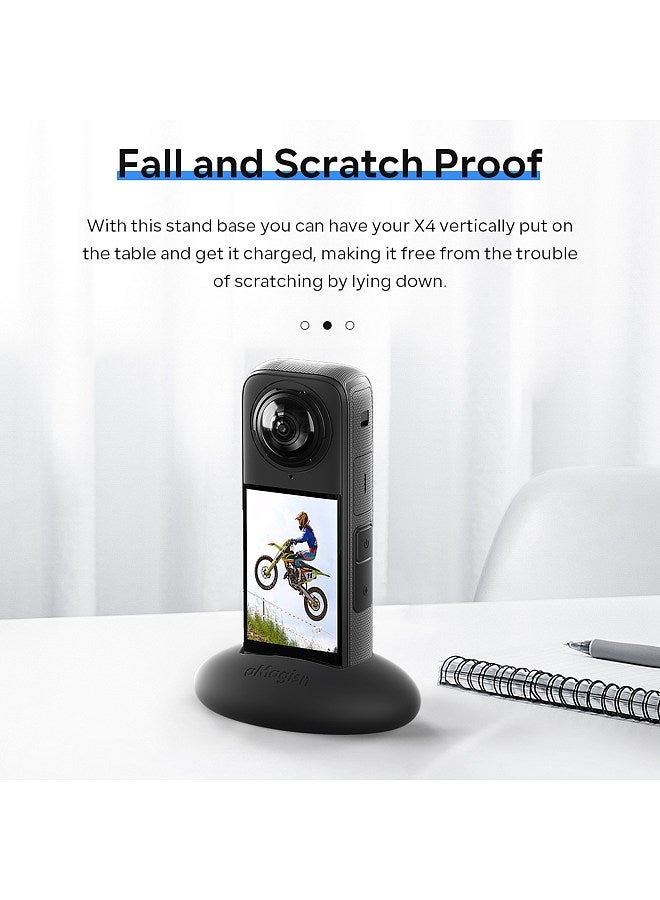 aMagisn Non-slip Silicone Desktop Mount Stand Base Car Mount Replacement for Insta360 X4 Accessories  - Image 2