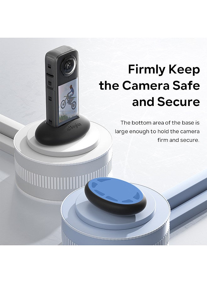 aMagisn Non-slip Silicone Desktop Mount Stand Base Car Mount Replacement for Insta360 X4 Accessories  - Image 3