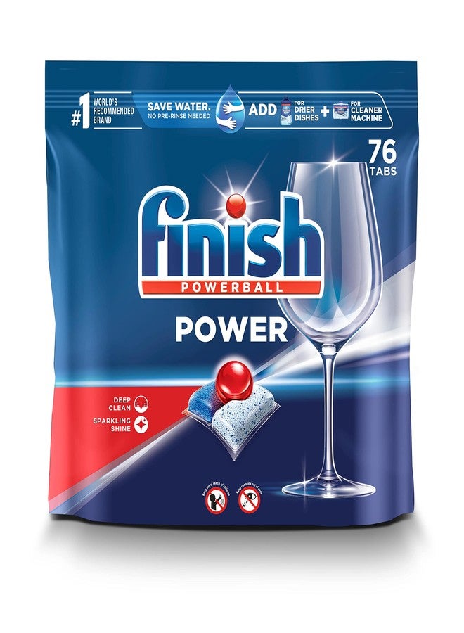 Finish Power - 76ct - Dishwasher Detergent - Powerball - Dishwashing Tablets - Dish Tabs, (Pack of 3) - Image 1