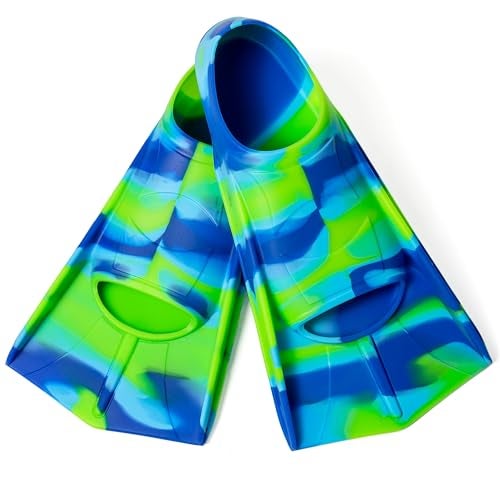 Fanwill Kids Swim Fins,Short Comfortable Flippers for Lap Swimming and Training for Child,Girls,Boys Small - Image 3