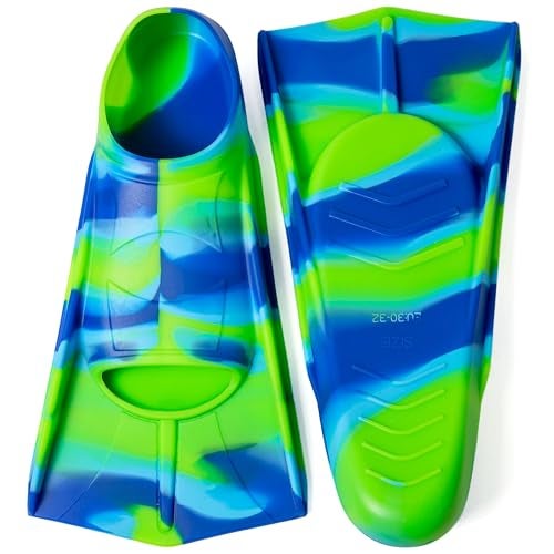 Fanwill Kids Swim Fins,Short Comfortable Flippers for Lap Swimming and Training for Child,Girls,Boys Small - Image 5