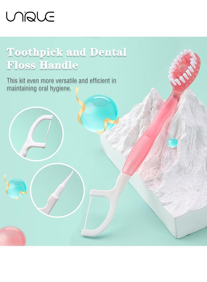 Unique 8Piece Toothbrush Set – Includes Floss & Toothpaste, Soft Bristle Toothbrush, Disposable Bulk Toothbrush for Travel, Business Trips, Holiday Gifts - Image 3