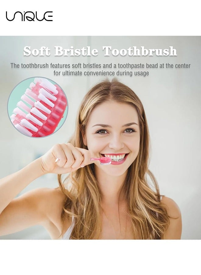 Unique 8Piece Toothbrush Set – Includes Floss & Toothpaste, Soft Bristle Toothbrush, Disposable Bulk Toothbrush for Travel, Business Trips, Holiday Gifts - Image 4