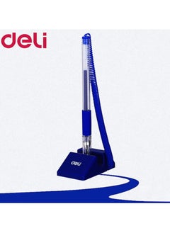 ديلي قلم DELI Gel Fine Point 0.5 مم مع قاعدة لاصقة حبر أزرق، عبوة من 1  - Image 1