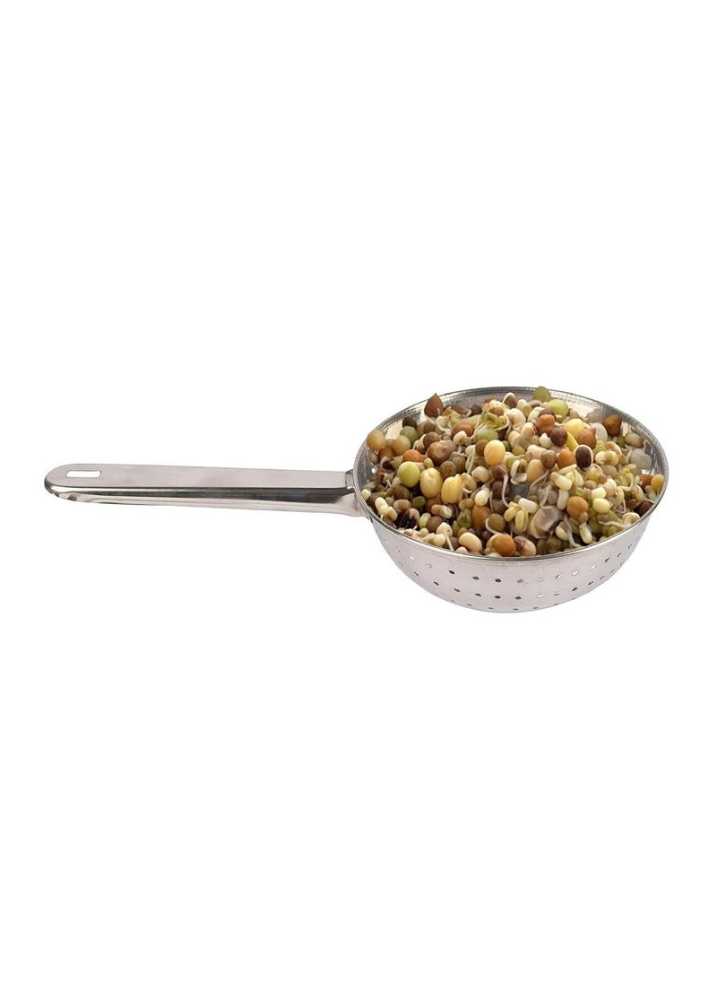 Pass Pass PassPass Large Scoop ColanderSkimmer Slotted SpoonLuxury 304 Stainless Steel Slotted Spoon Skimmer Cooking Spoon Strainer Soups Pasta Comfortable Grip Design Strainer Ladle for Kitchen 125 Inch  - Image 5