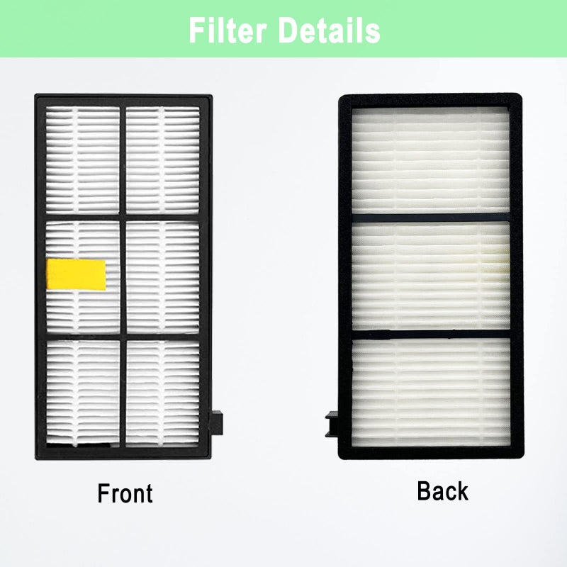 Tivcroxs 18 حزمة من قطع الغيار المتوافقة مع Irobot Roomba 800 900 Series 805 850 860 861 864 866 870 871 880 890 891 960 980 981 985 961 ملحقات المكنسة الكهربائية 2 مجموعة فرش دوارة 8 مرشحات 8 فرش جانبية - Image 4