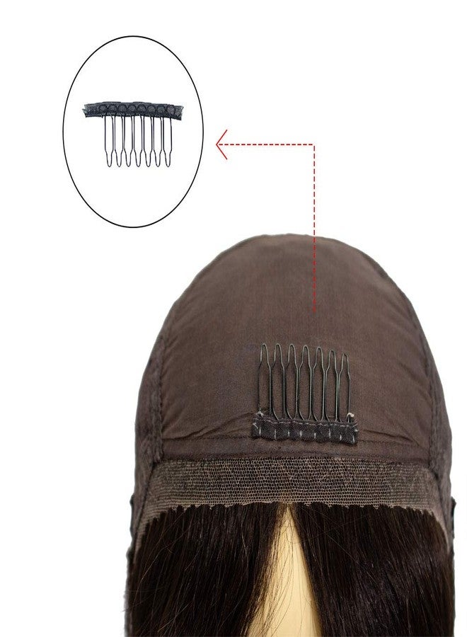 Milano Collection 20 PC Value Bundle: 18 PC Pack of Medium Size Snap Clip-ins and 2 Pack of Combs for Hair Extensions and Wigs - Tan - Image 2