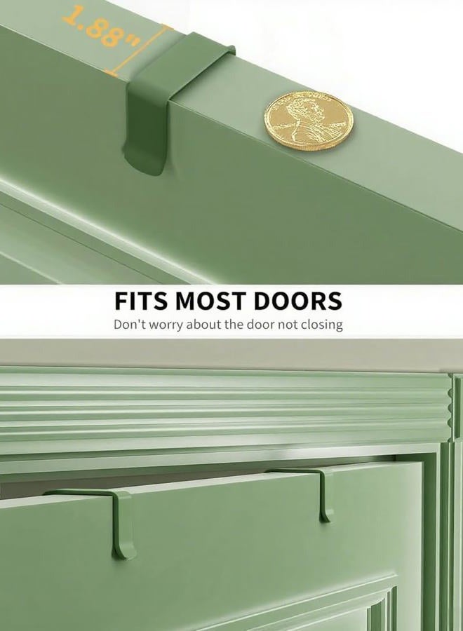 Moforoco Sage Green 9-Tier Over The Door Pantry Organizer, Pantry Organization and Storage, Black Hanging Basket Wall Spice Rack Seasoning Shelves - Image 3