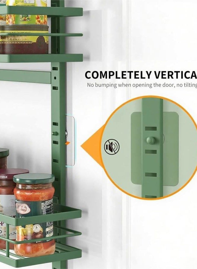 Moforoco Sage Green 9-Tier Over The Door Pantry Organizer, Pantry Organization and Storage, Black Hanging Basket Wall Spice Rack Seasoning Shelves - Image 5