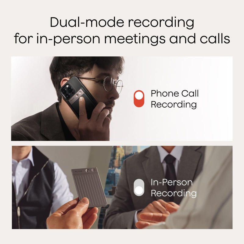 Plaud Note AI Voice Recorder, Voice Recorder w/Case, App Control, AI Transcribe & Summarize, Support 112 Languages, 64GB, Audio Recorder for Lectures, Meetings, Calls, Interview, Non-Pro Version - Image 2