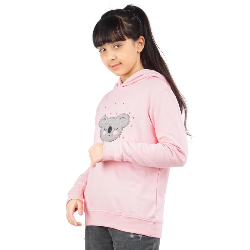 ARIEL Girls Cotton Hooded Regular Sweatshirt(Ar-Ghood-P1-1314-Bear-Multicolor_13-14 Years) - Image 2