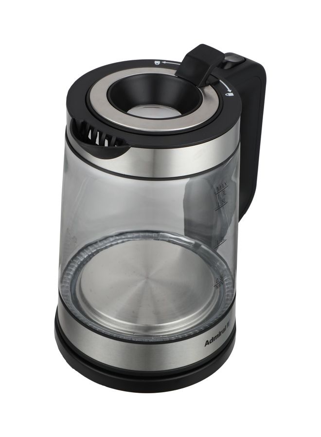 Admiral 1.7L 360° Glass Electric Kettle with Stainless Steel Heater, LED Indicator, Manual Lid & Heat Plate – 2200W, 220-240V, 1-Year Warranty – Model ADKT170GSSH 1.7 L 220 W ADKT170GSSH Glass - Image 4