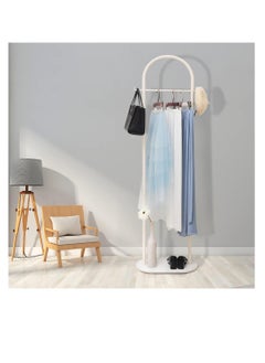 Y&D White Clothing Rack with Marble Base, Modern Gold Coat Racks Freestanding with 2 Hooks, Heavy Duty Clothes Rack, Coat Rack Stand for Entryway, Bedroom, Living Room, Boutiques  - Image 3