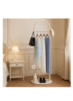 Y&D White Clothing Rack with Marble Base, Modern Gold Coat Racks Freestanding with 2 Hooks, Heavy Duty Clothes Rack, Coat Rack Stand for Entryway, Bedroom, Living Room, Boutiques  - Image 4