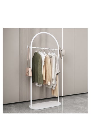 White Clothing Rack with Marble Base, Modern Gold Coat Racks Freestanding with 2 Hooks, Heavy Duty Clothes Rack, Coat Rack Stand for Entryway, Bedroom, Living Room, Boutiques - pzsku/ZF670331464A5F612F7B7Z/45/1748511929/f1c6a1b1-164d-4ceb-a644-287fbb0b49c0