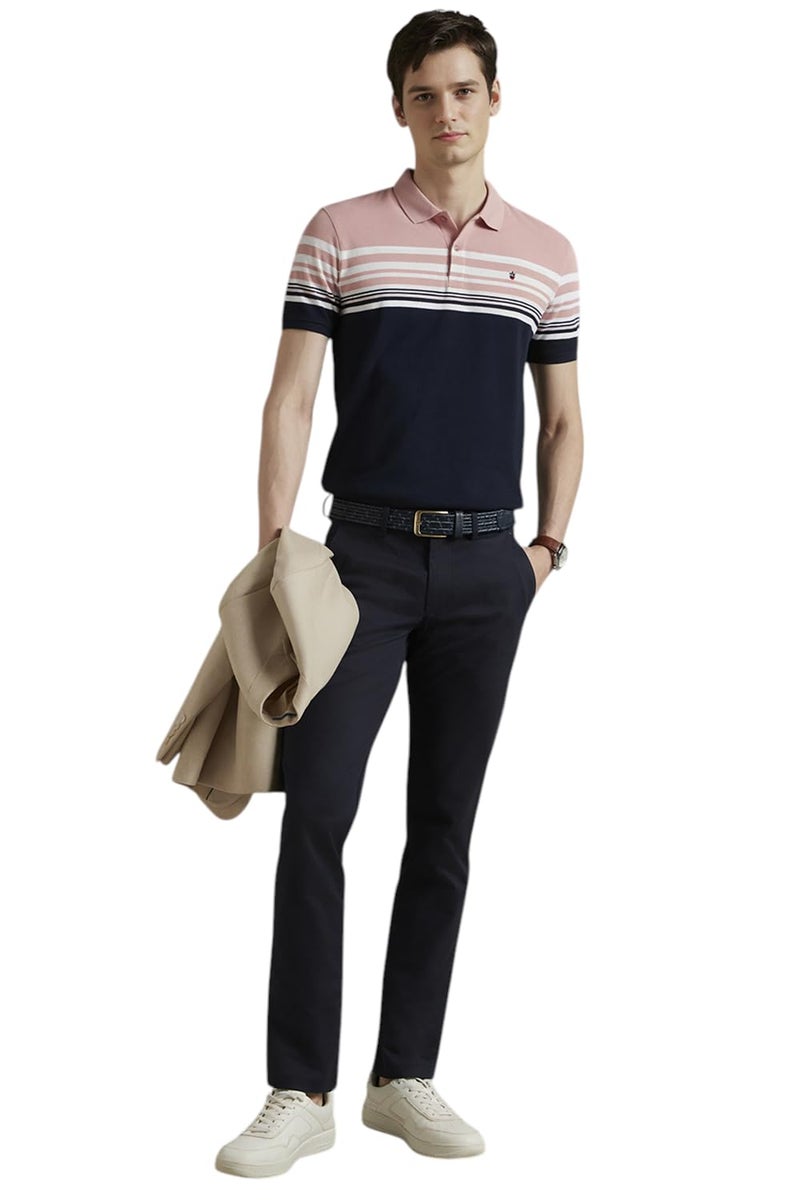 LOUIS PHILIPPE قميص قطني ضيق من لويس فيليب للرجال (LYKPCSLP963261_Navy, Medium) - Image 5