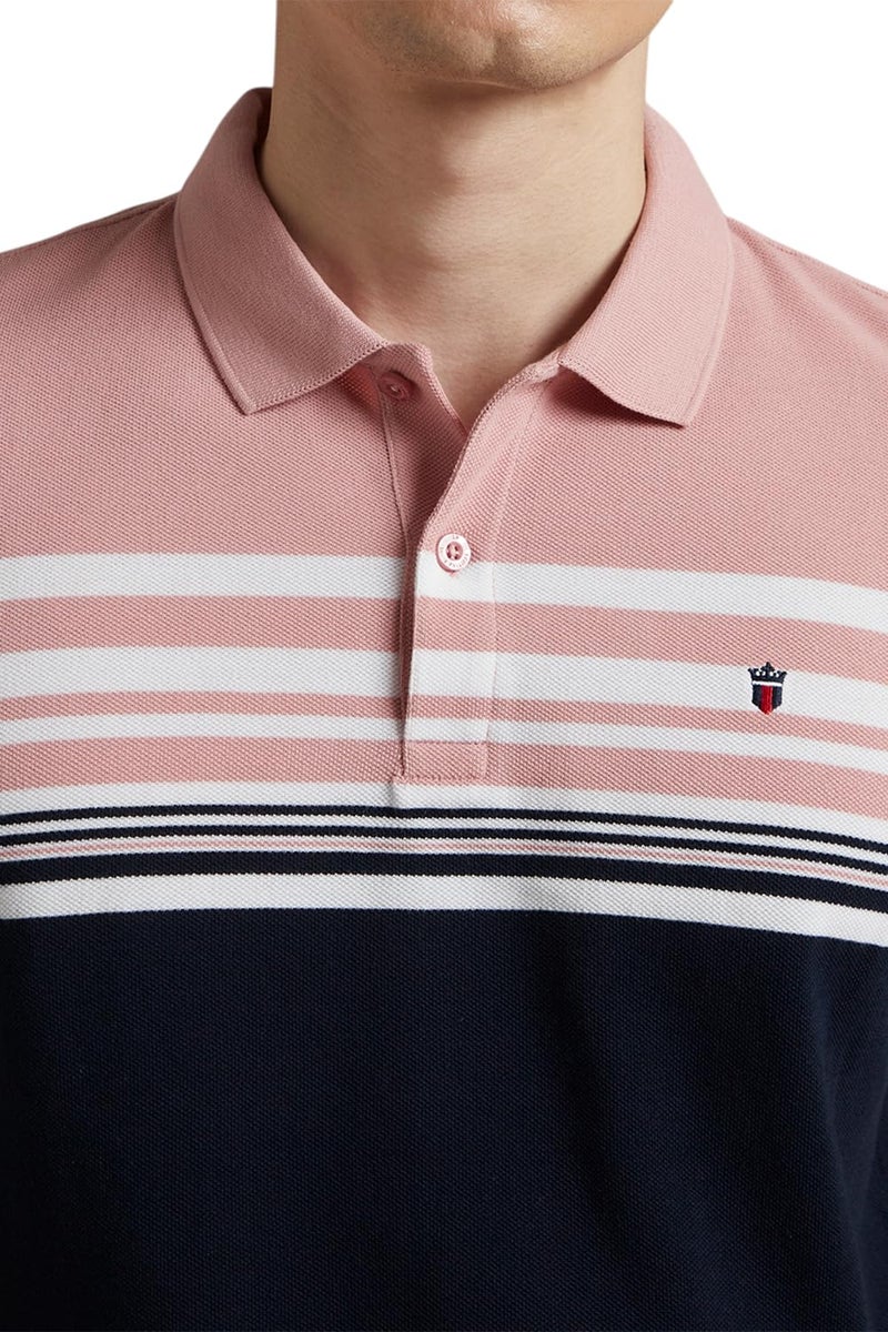 LOUIS PHILIPPE قميص قطني ضيق من لويس فيليب للرجال (LYKPCSLP963261_Navy, Medium) - Image 4