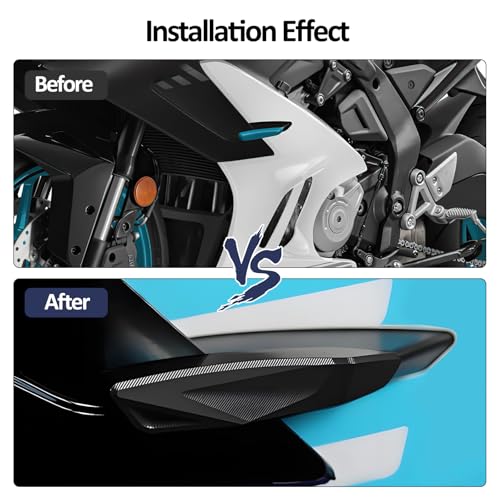 XIDAODIT For CFMOTO 675SS 675SR 675SR-R 675 SR Motorcycle Aerodynamic Spoiler Left and Right Slider Anti-Fall Decorative Cover(Black) - Image 3
