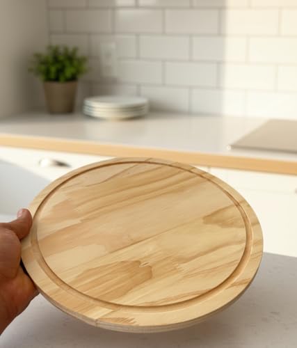 RIGJAK Wood Cake Stand with Acrylic Dome Lid Decorative Cake Display Plate Serving Platter Tray Dessert Stand, Cupcake Holder Cheese Dome with Base for Home Kitchen Baking Use as Salad Punch Bowl - Image 3