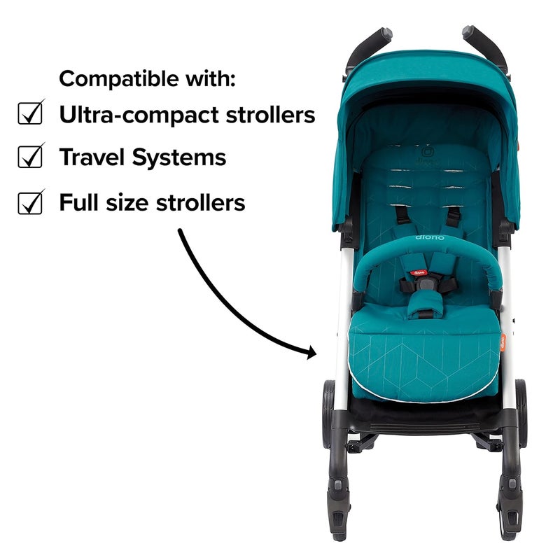 Diono Baby Seat Liner For Stroller Cool Reversible Stroller Seat Liner With Plush Cushioned Padding 100 Water Resistant Liner Blue Turquoise - Image 3