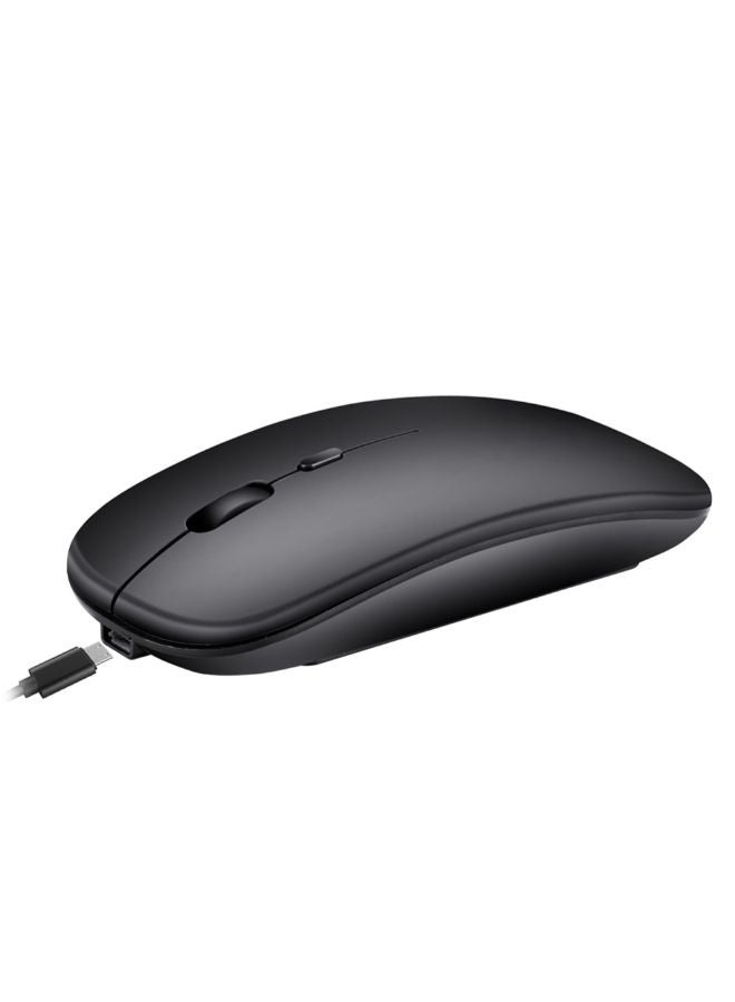 Ergonomic Rechargeable Dual Mode Wireless Mouse Black - Image 1