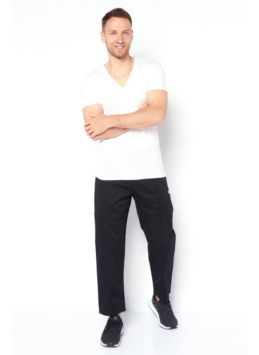 Champion Men Sportswear Fit Plain Track Pants, Black  - Image 2