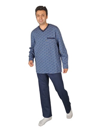 "Men Winter Pajama Set Long Sleeve & Long Pants -Navy Blue - pzsku/ZF670992F98E5D8EDFDE7Z/45/_/1699799768/bc8bde68-b286-4a4f-aaf4-77a81fcab746