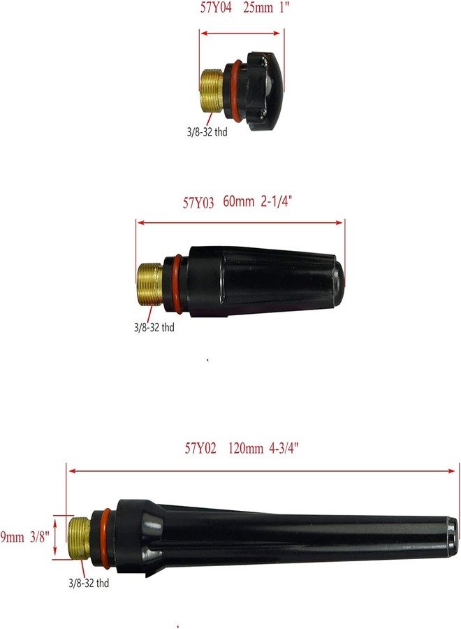 RIVERWELD TIG Back Cap 57Y04 Short Fit QQ300 PTA DB SR WP 17 18 26 TIG Welding Torch 10pcs - Image 2