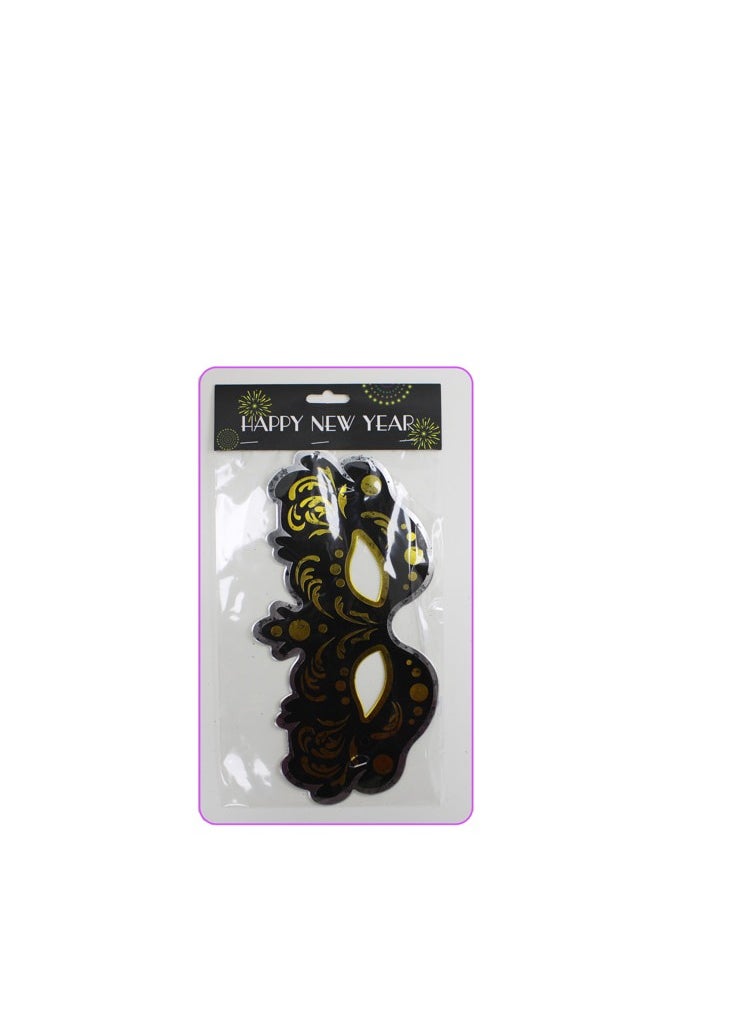 PARTY FUN - Happy New Year Eye Mask - Set of 2pcs - Celebrate in Style and Comfort - Image 1