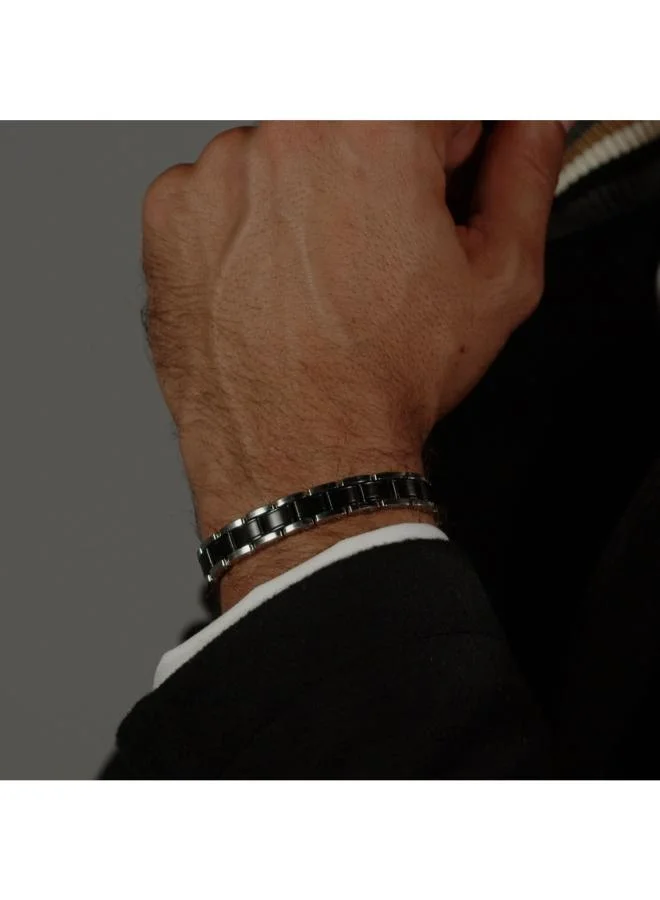 BOSS  Metal Links Essentials Collection Link Bracelet For Men In Two-Tone Stainless Steel - 1580665 for Men | Best Price UAE