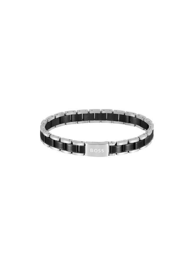 BOSS Metal Links Essentials Collection Link Bracelet For Men In Two-Tone Stainless Steel - 1580665 - Image 1