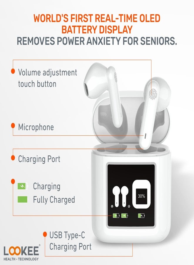 LOOKEE OTC Hearing Aids for Seniors - Comfortable Hearing Aids Rechargeable with Noise Reduction, Discreet Open-Fit Design, Clear Sound for Mild to Moderate Hearing Loss - Image 3