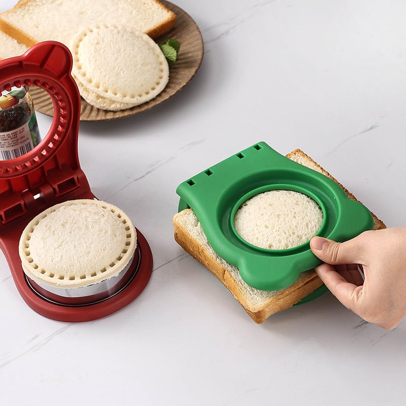 Round Sandwich Cutting Mold Hand Guard Stainless Steel Baking Tool Cake Biscuit Toast Sandwich Flap Pocket Pants Bread Mold - Image 3
