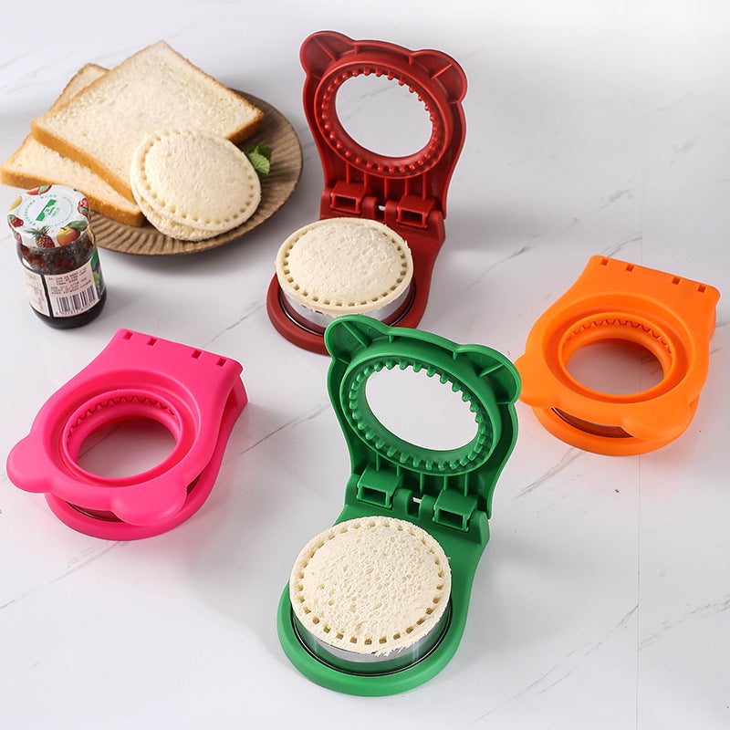Round Sandwich Cutting Mold Hand Guard Stainless Steel Baking Tool Cake Biscuit Toast Sandwich Flap Pocket Pants Bread Mold - Image 2