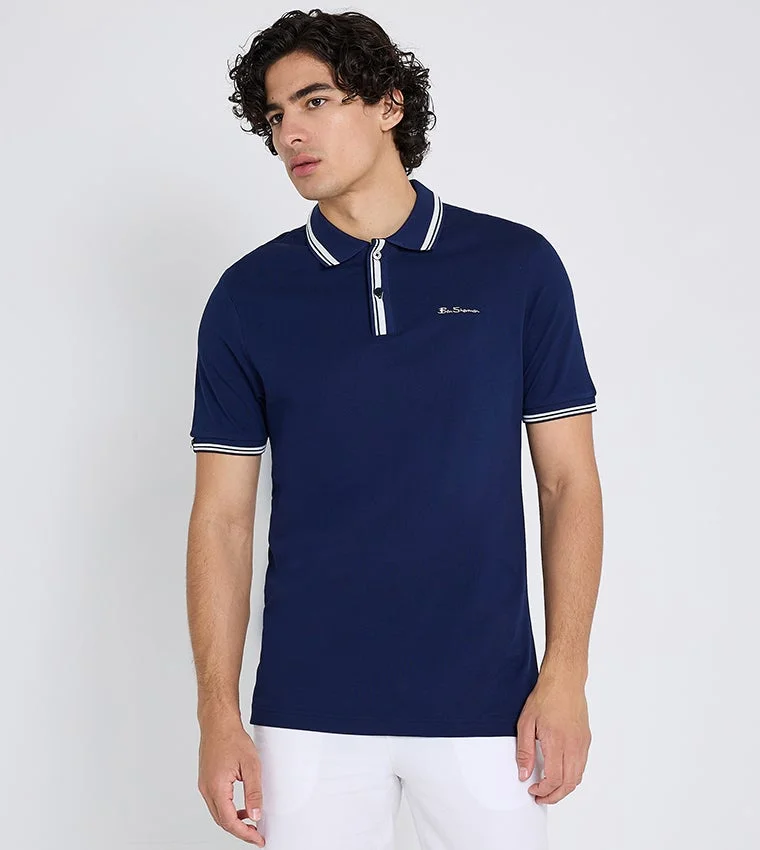 بين شيرمان Ben Sherman Men's Short Sleeve Solid Polo Tees