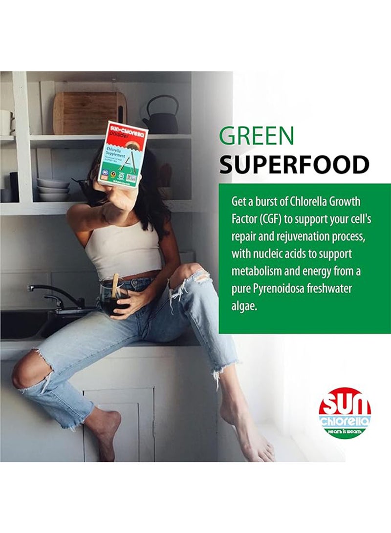 Sun Chlorella 200 mg Green Algae Superfood Supplement - Pulverized Cell Wall - Chlorophyll, CGF, Active B12, Iron, Protein - Non-GMO - 300 Tablets - Image 4