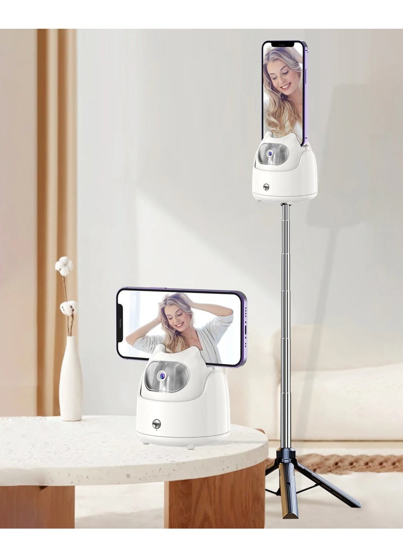 AI Auto Face Tracking Phone Holder Gimbal Desktop Selfie Stabilizer for Phone Robot Cameraman 360° Rotation No APP Required for Vlog Live Streaming Video Recording - Image 5