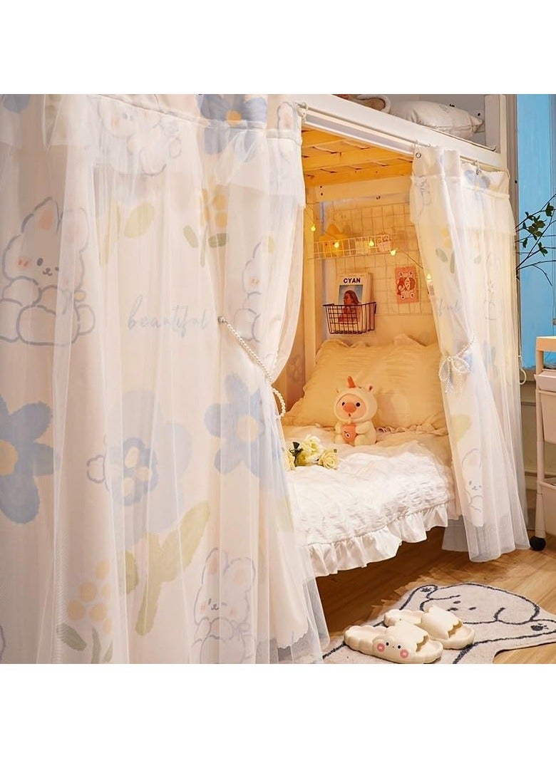 general Bed curtains, single bed tent curtains, blackout bed curtains, dustproof dormitory beds, student blackout bedding, single sleepers - Image 2